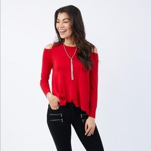 New without tags Gabby cold shoulder sweater